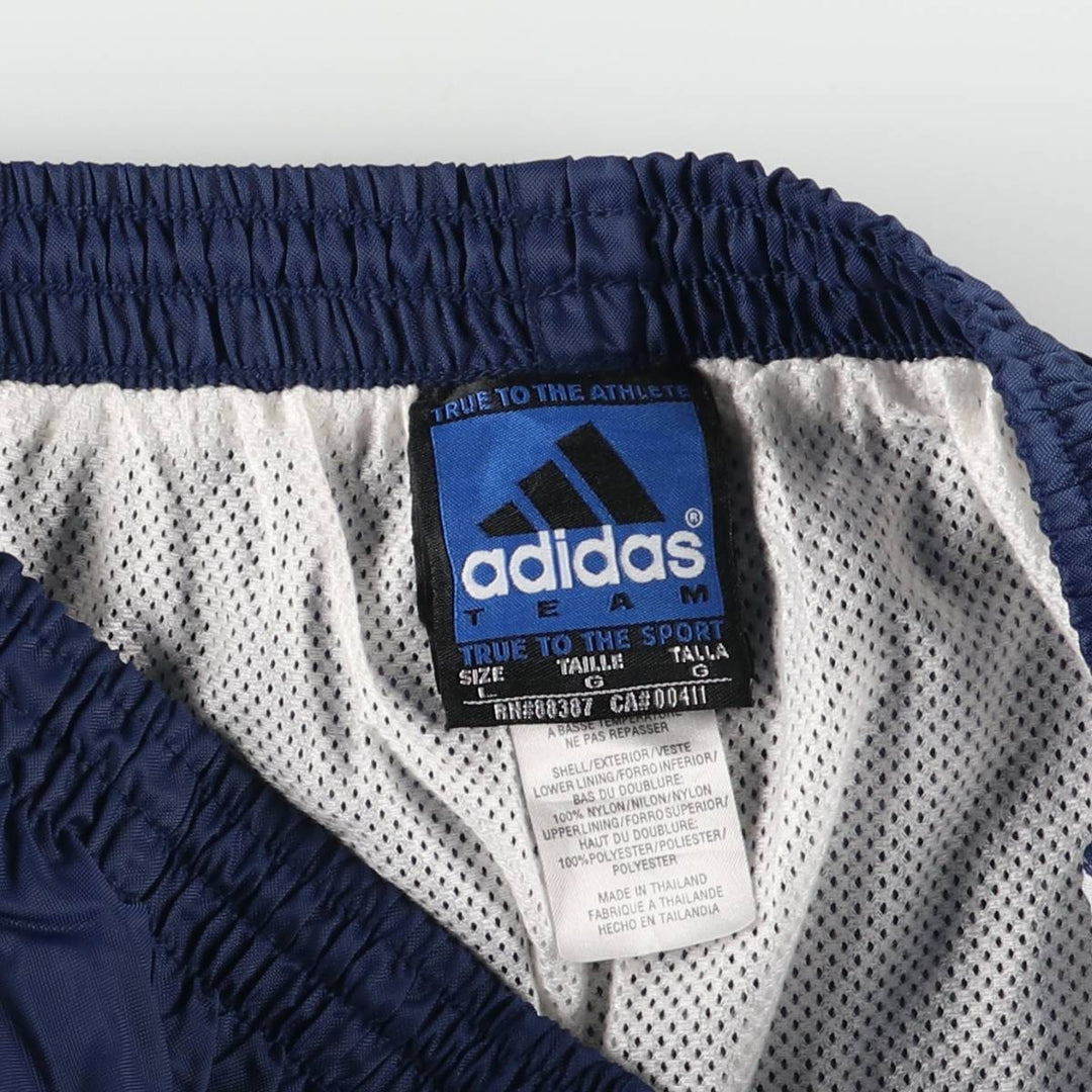 00'S Adidas nylon pants, rustling pants, men's size L Nylon navy blue type Vintage Second Hand