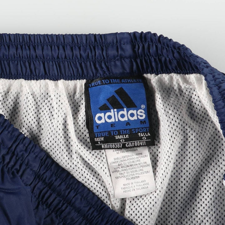 00'S Adidas nylon pants, rustling pants, men's size L Nylon navy blue type Vintage Second Hand