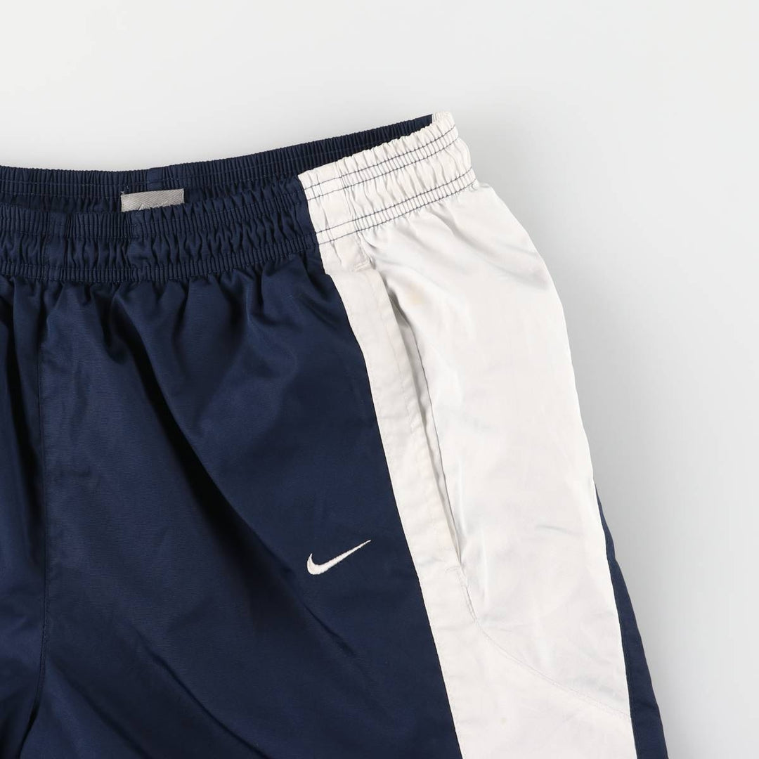 00'S Nike Warm-up Pants, Nylon Pants, Rustling Pants, Men's Size L polyester navy blue type Vintage Second Hand