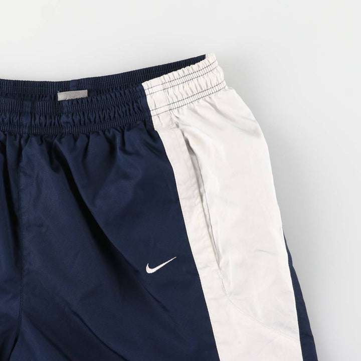 00'S Nike Warm-up Pants, Nylon Pants, Rustling Pants, Men's Size L polyester navy blue type Vintage Second Hand