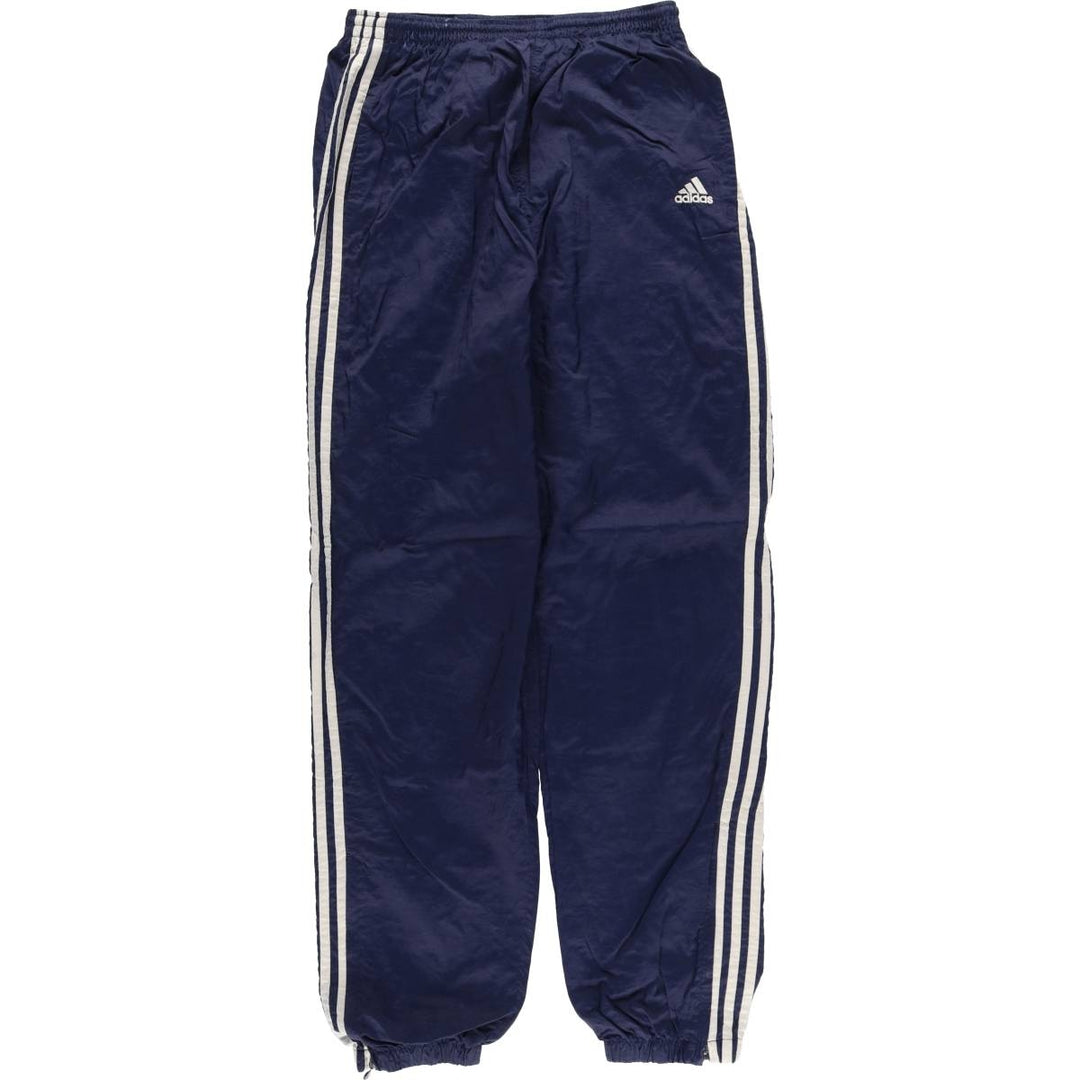 90'S Adidas nylon pants, rustling pants, men's size L, vintage unclear blue type Vintage Second Hand