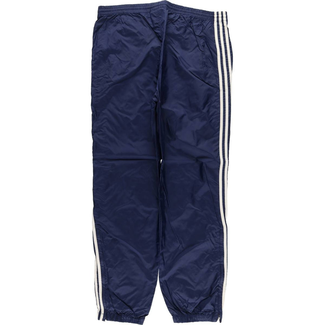90'S Adidas nylon pants, rustling pants, men's size L, vintage Nylon navy blue type Vintage Second Hand