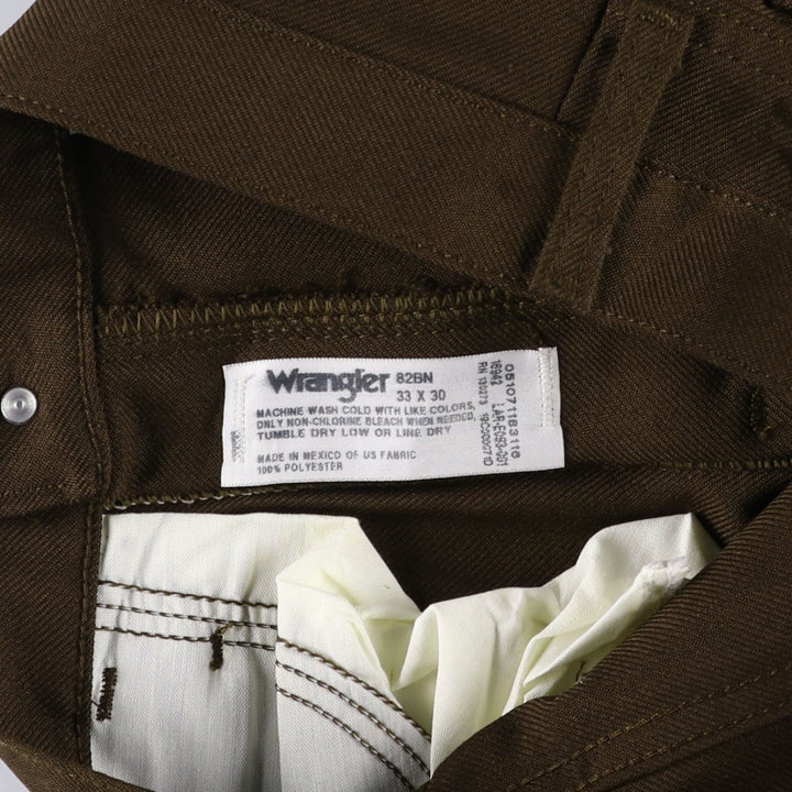 90s-00'S Wrangler Dress Jeans Slacks Pants Men's W33 Vintage polyester brown type Vintage Second Hand