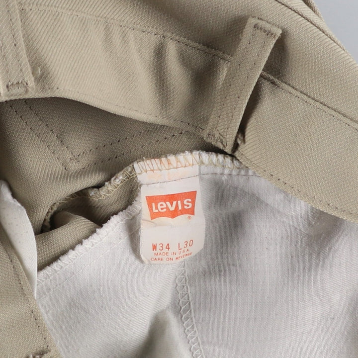 Vintage 1990'S Levi's STA-PREST flared pants (10517-6122), made in the USA, size W34. unclear Beige type Vintage Second Hand