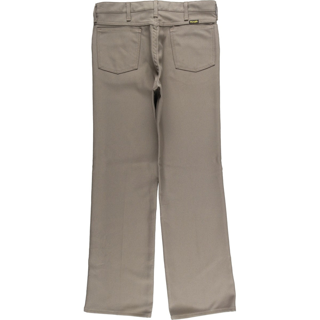 80s-90'S Wrangler Dress Jeans, Slacks, Made in USA, Men's, W33 equivalent, Vintage polyester gray type Vintage Second Hand