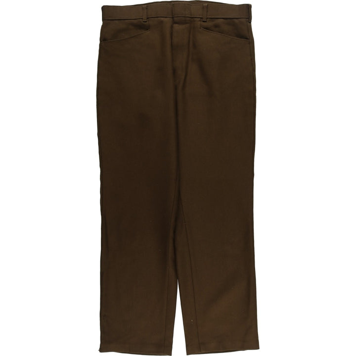 Vintage 1980'S Levi's Action Slacks Sta-Press flare pants, men's size 34. unclear brown type Vintage Second Hand