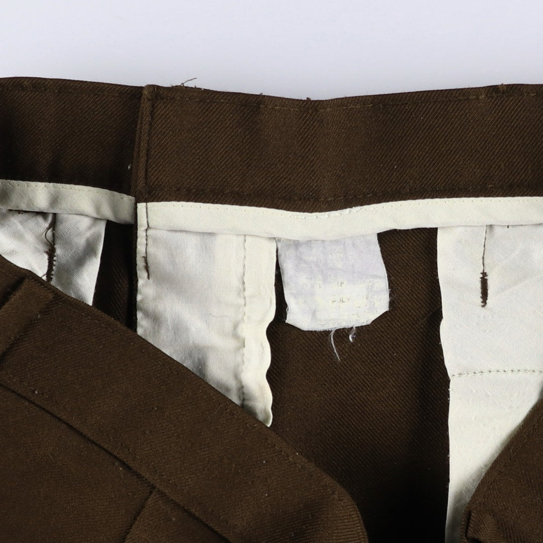 Vintage 1980'S Levi's Action Slacks Sta-Press flare pants, men's size 34. unclear brown type Vintage Second Hand