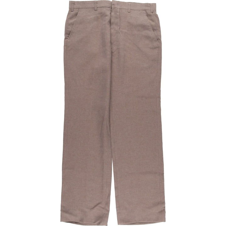 Vintage 70s-80'S Haggar Magic Stretch Stripe Pattern Slacks, Made in USA, Men's Size 34 unclear brown type Vintage Second Hand