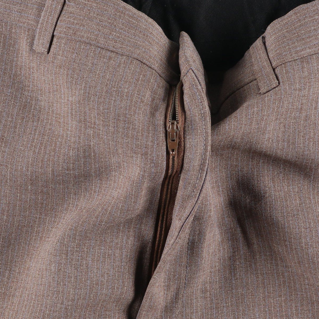 Vintage 70s-80'S Haggar Magic Stretch Stripe Pattern Slacks, Made in USA, Men's Size 34 unclear brown type Vintage Second Hand
