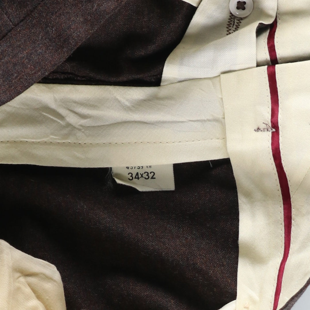 Vintage 70s-80'S Haggar Imperial Premium Edition wool pants and slacks, made in the USA, men's size W33. wool brown type Vintage Second Hand