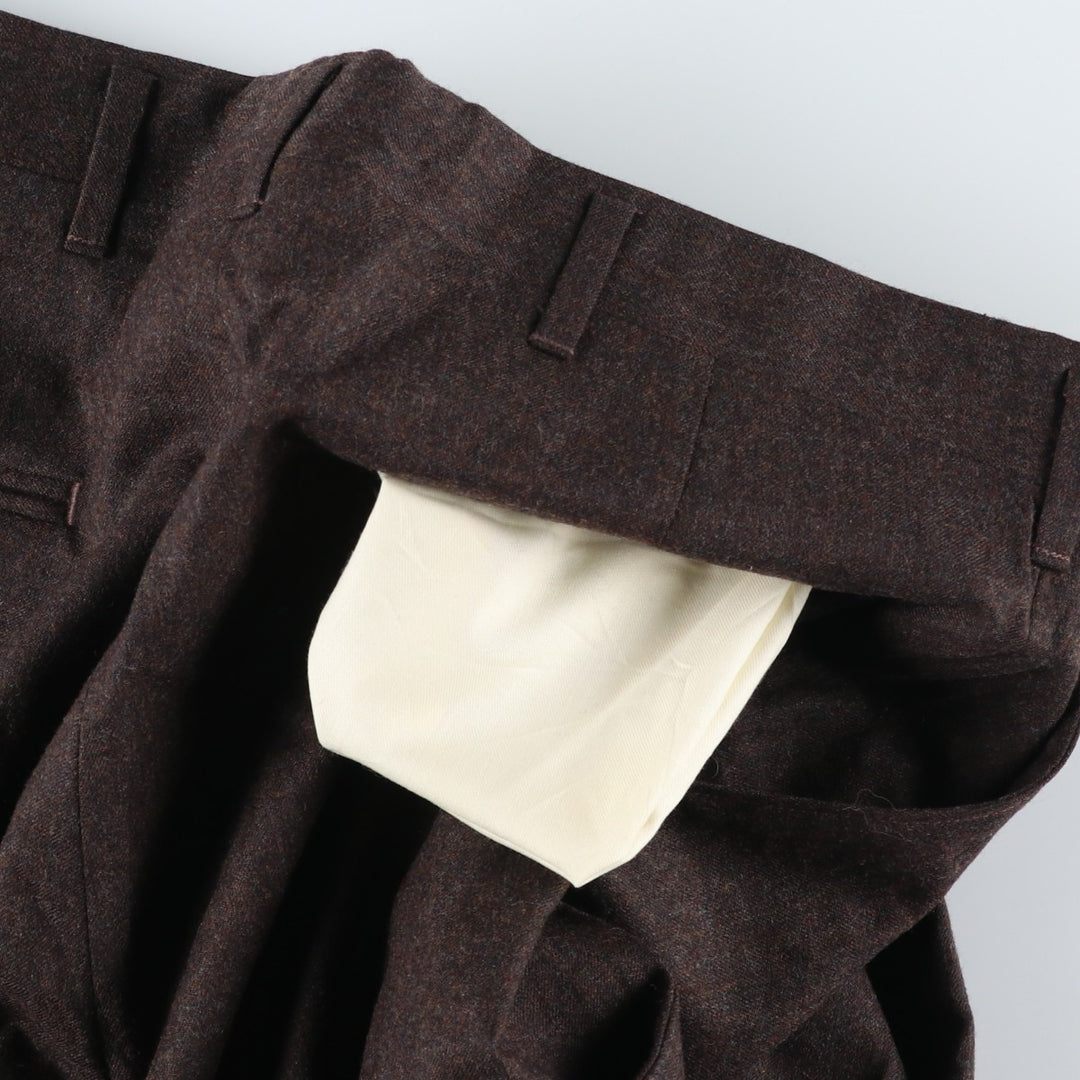 Vintage 70s-80'S Haggar Imperial Premium Edition wool pants and slacks, made in the USA, men's size W33. wool brown type Vintage Second Hand