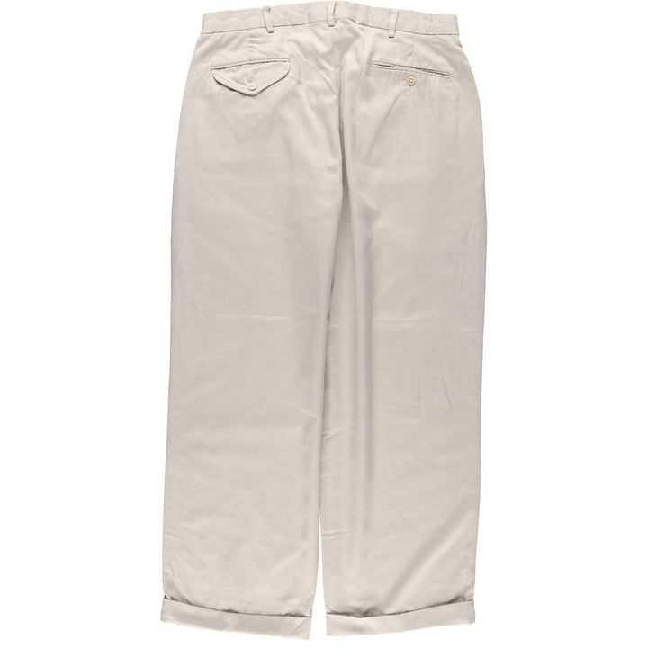Ralph Lauren POLO GOLF two-pleat slacks, men's size W34 polyester Beige type Vintage Second Hand