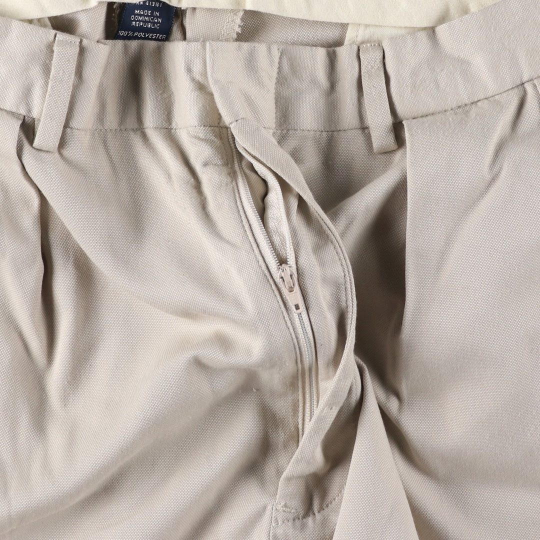 Ralph Lauren POLO GOLF two-pleat slacks, men's size W34 polyester Beige type Vintage Second Hand