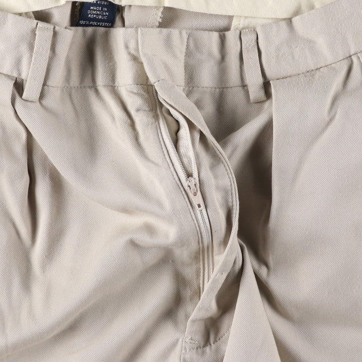 Ralph Lauren POLO GOLF two-pleat slacks, men's size W34 polyester Beige type Vintage Second Hand