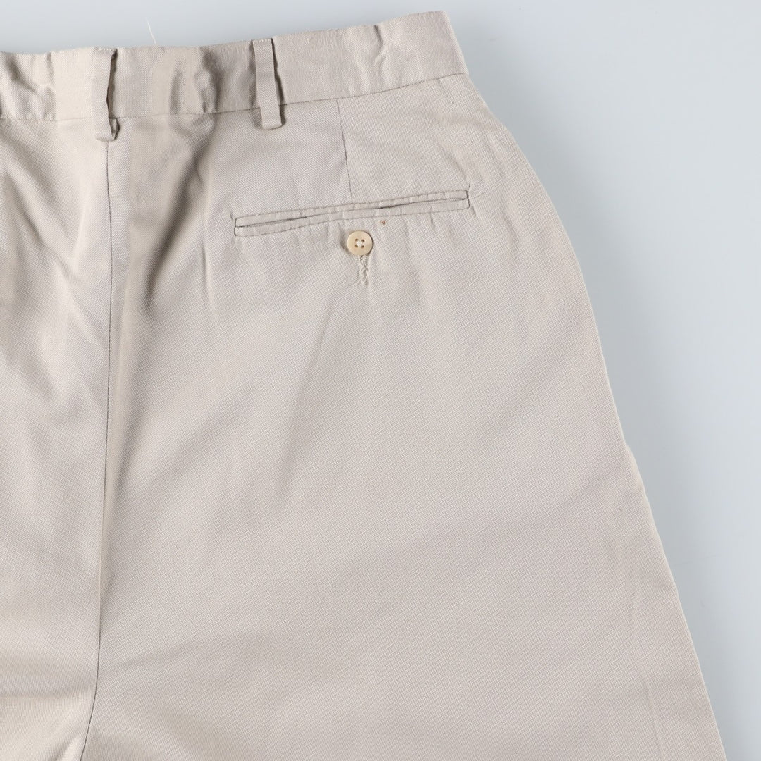Ralph Lauren POLO GOLF two-pleat slacks, men's size W34 polyester Beige type Vintage Second Hand