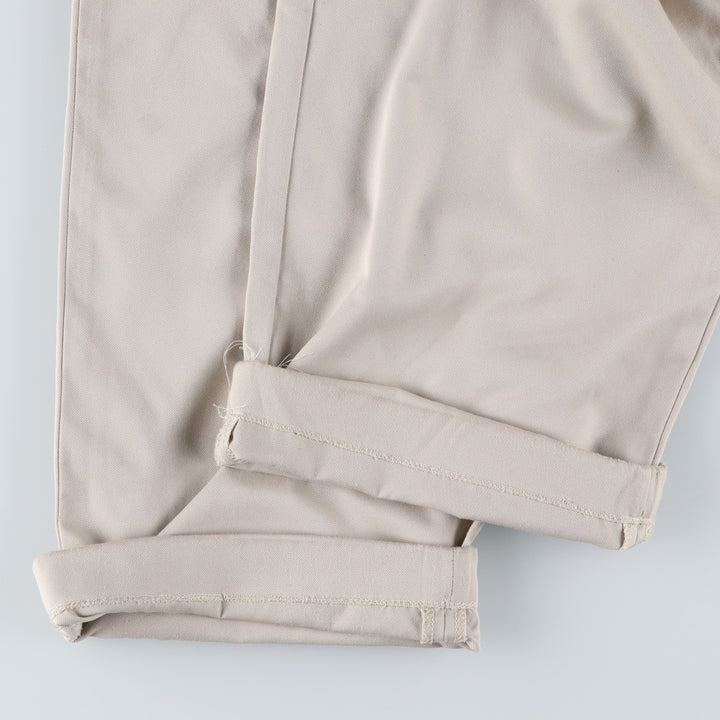 Ralph Lauren POLO GOLF two-pleat slacks, men's size W34 polyester Beige type Vintage Second Hand
