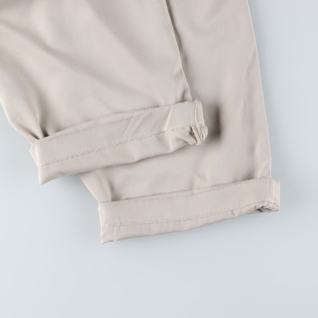 Ralph Lauren POLO GOLF two-pleat slacks, men's size W34 polyester Beige type Vintage Second Hand