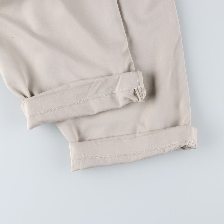 Ralph Lauren POLO GOLF two-pleat slacks, men's size W34 polyester Beige type Vintage Second Hand