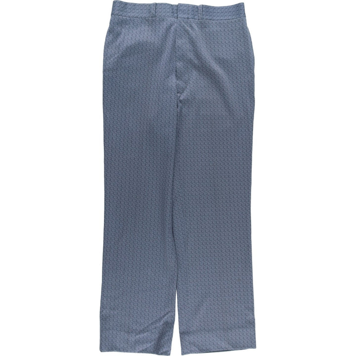 Vintage 70s-80'S Chevron Pattern Men's Slacks, Size W33 unclear navy blue type Vintage Second Hand