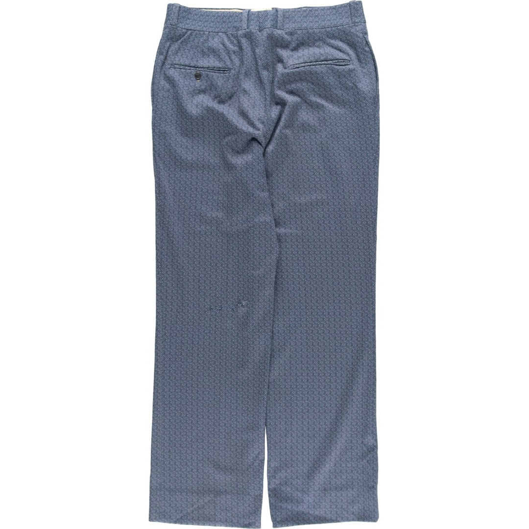Vintage 70s-80'S Chevron Pattern Men's Slacks, Size W33 unclear navy blue type Vintage Second Hand