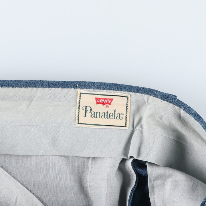 Vintage Levi's PANATELA slacks from the 1970'S and 1980s, men's size W34. unclear blue type Vintage Second Hand