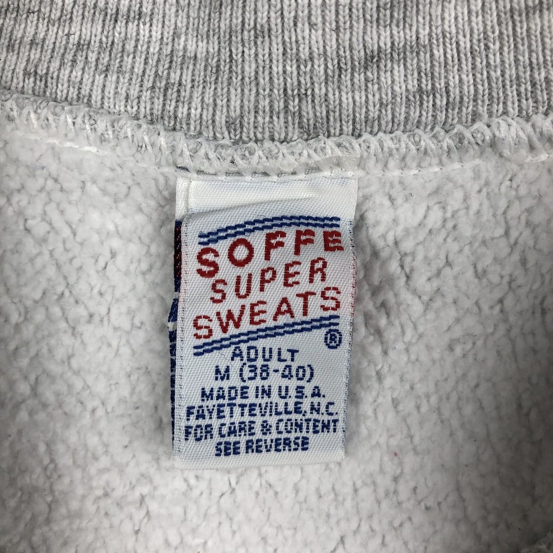 Vintage 90'S SOFFE sweatshirt, made in the USA, size M, men's cotton gray type Vintage Second Hand