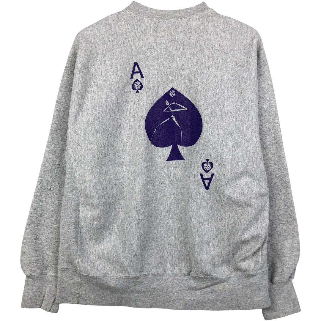 Vintage 90'S Lee printed sweatshirt, made in the USA, men's size XL cotton gray type Vintage Second Hand