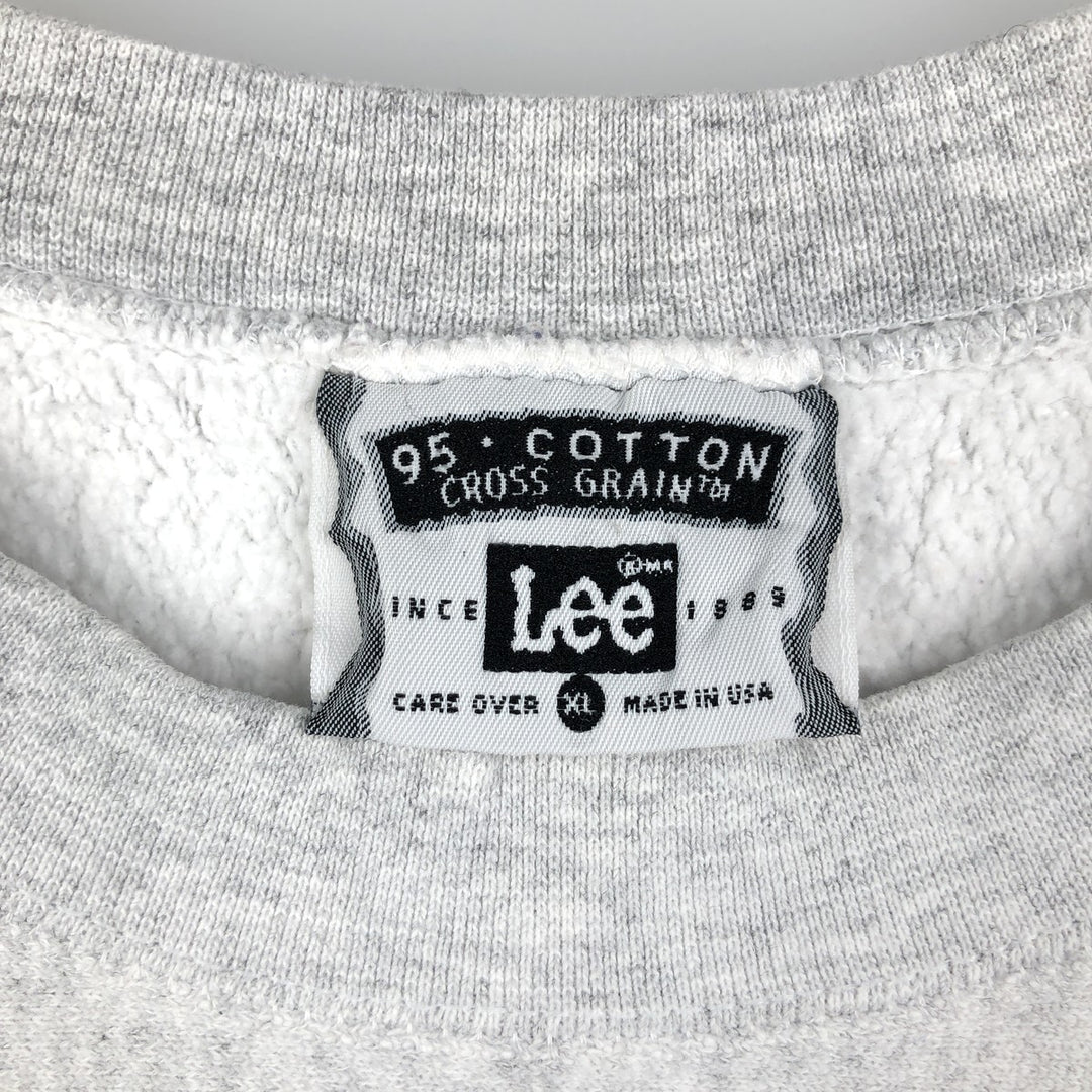 Vintage 90'S Lee printed sweatshirt, made in the USA, men's size XL cotton gray type Vintage Second Hand