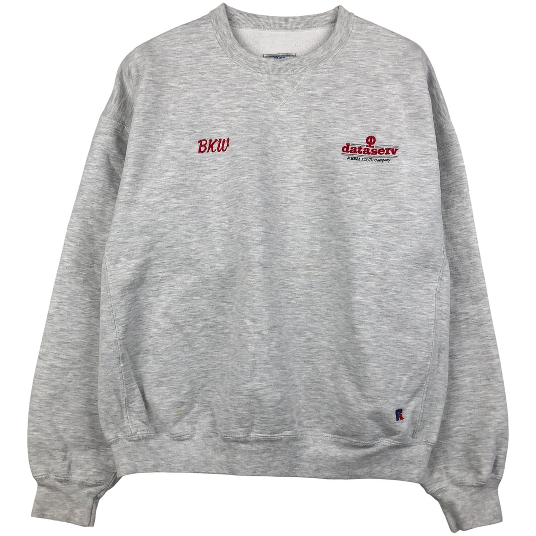 Vintage 90'S Russell PRO COTTON printed sweatshirt, Made in USA, Men's XL cotton gray type Vintage Second Hand