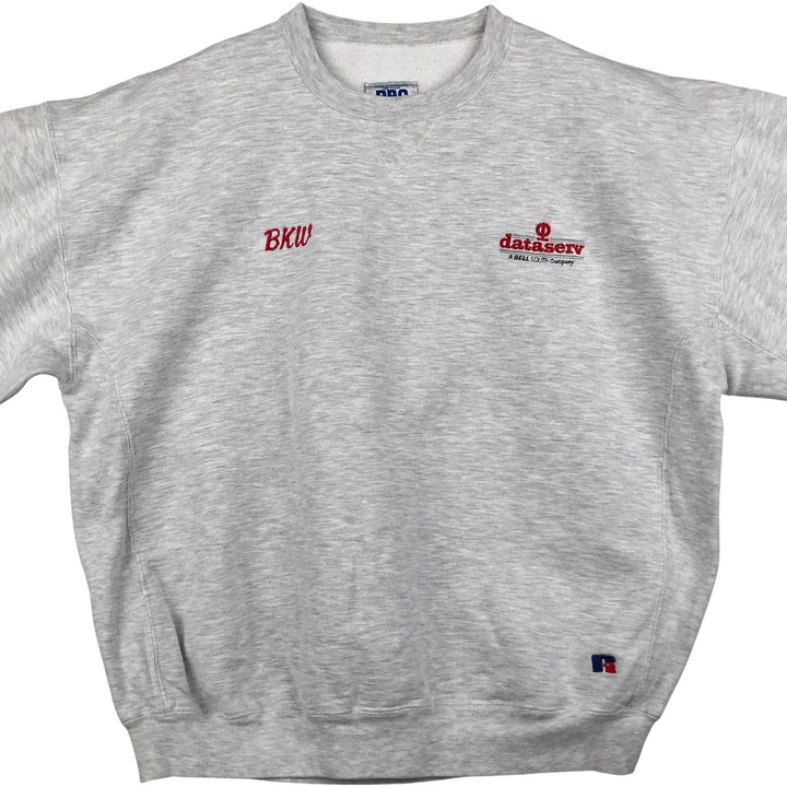 Vintage 90'S Russell PRO COTTON printed sweatshirt, Made in USA, Men's XL cotton gray type Vintage Second Hand