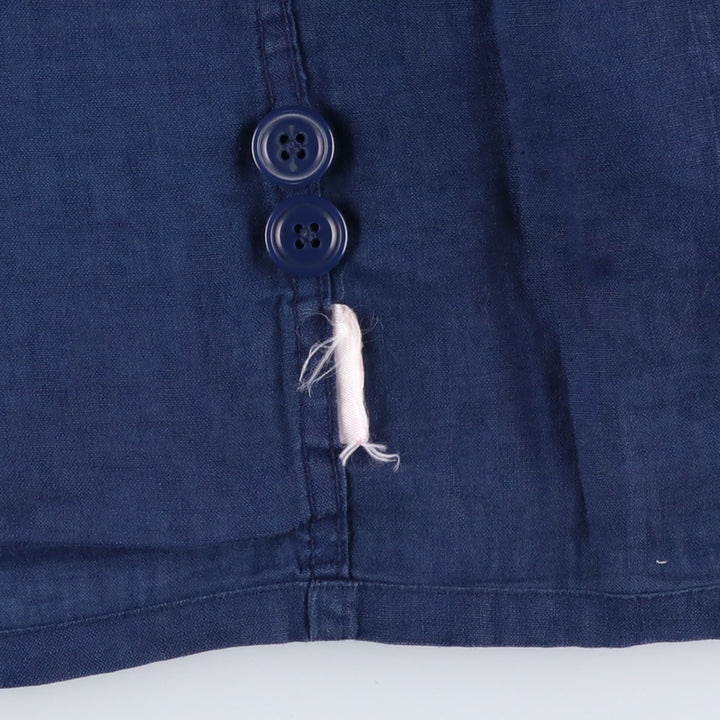 Ralph Lauren POLO RALPH LAUREN shirt jacket, men's size S unclear navy blue type Vintage Second Hand