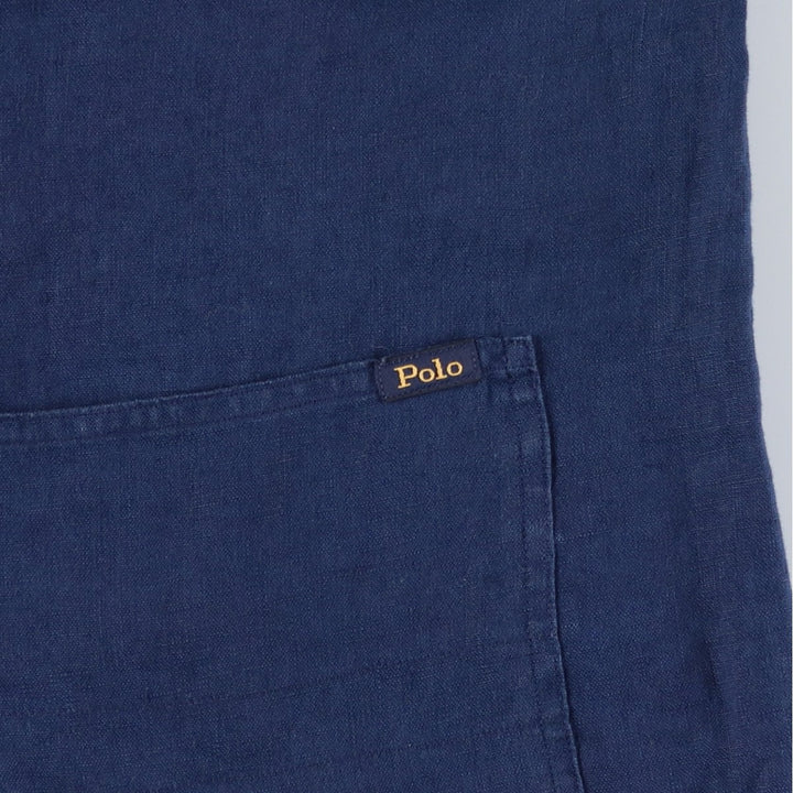 Ralph Lauren POLO RALPH LAUREN shirt jacket, men's size S unclear navy blue type Vintage Second Hand