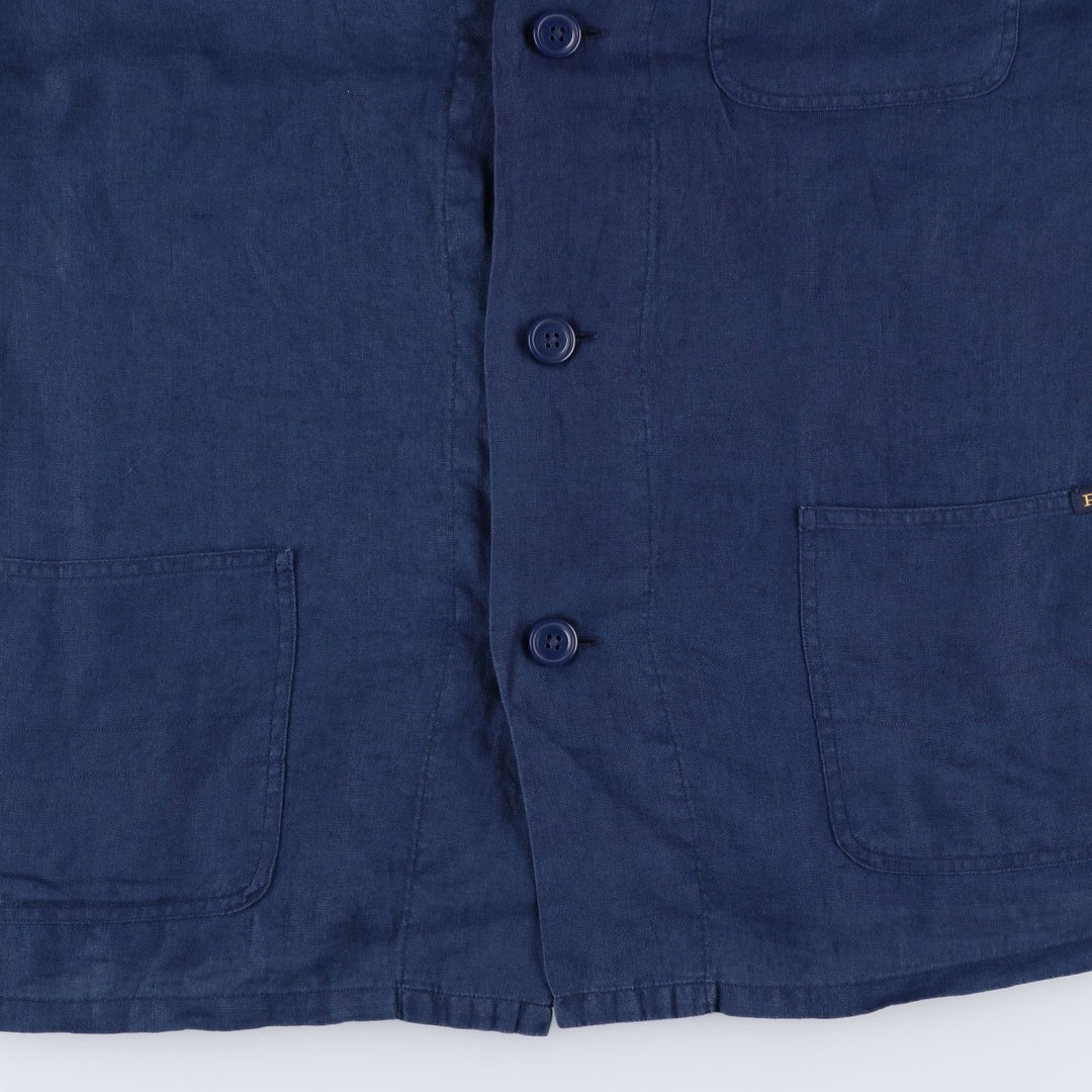 Ralph Lauren POLO RALPH LAUREN shirt jacket, men's size S unclear navy blue type Vintage Second Hand