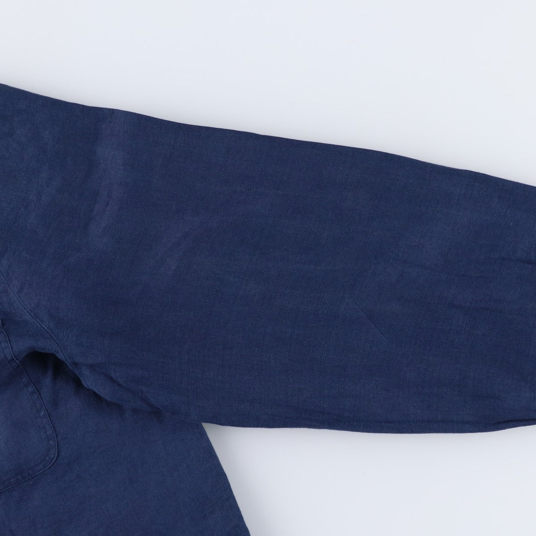 Ralph Lauren POLO RALPH LAUREN shirt jacket, men's size S unclear navy blue type Vintage Second Hand