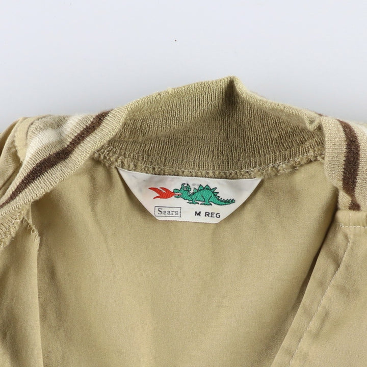 Vintage 1980'S Sears Braggin' Dragon Blouson, Men's Size Medium polyester Beige type Vintage Second Hand