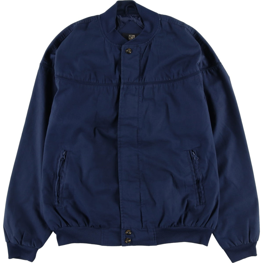 90s~00'S HABAND Derby Jacket Cup Shoulder Jacket Men's L size polyester Navy blue Vintage Second Hand