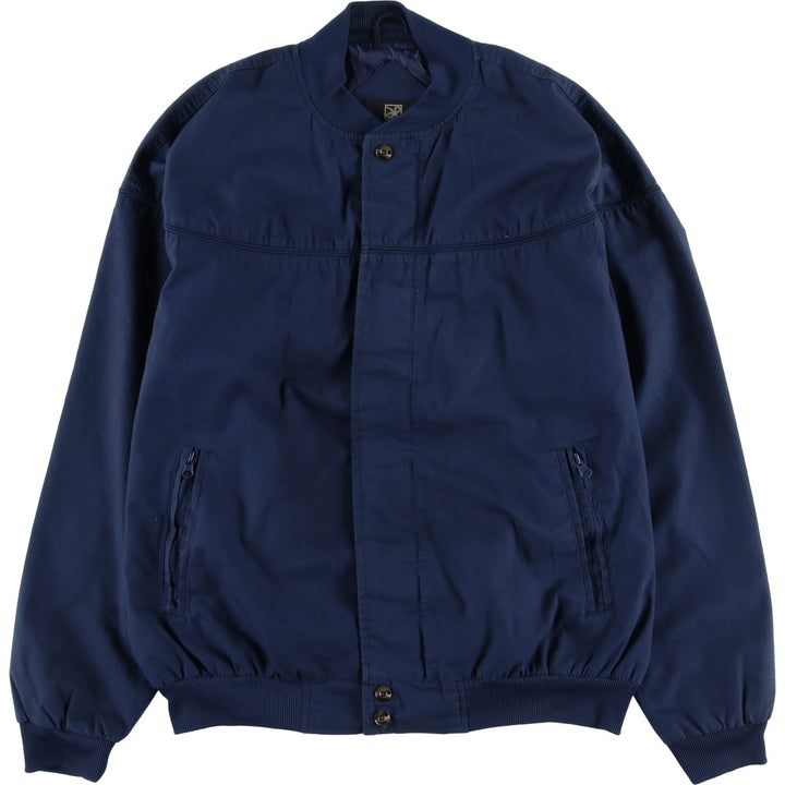 90s~00'S HABAND Derby Jacket Cup Shoulder Jacket Men's L size polyester Navy blue Vintage Second Hand