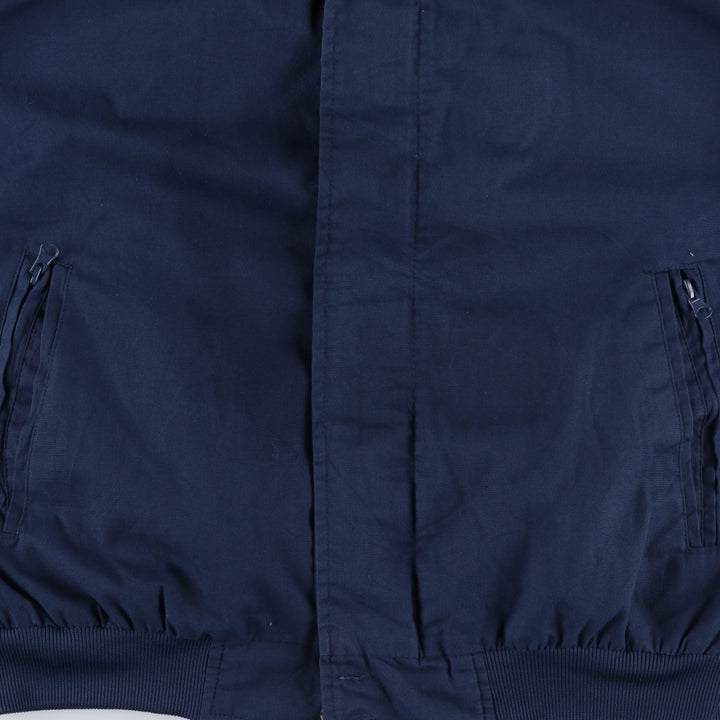 90s~00'S HABAND Derby Jacket Cup Shoulder Jacket Men's L size polyester Navy blue Vintage Second Hand