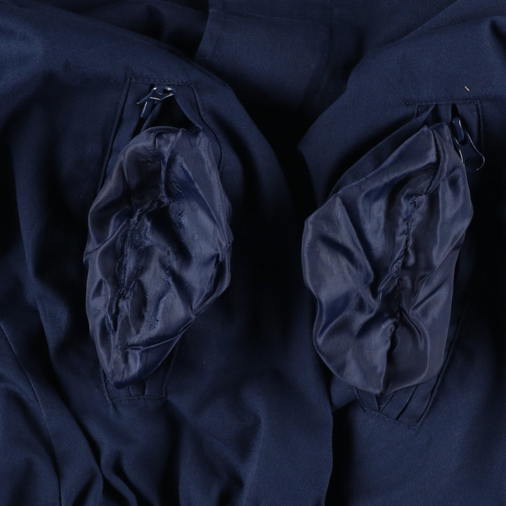 90s~00'S HABAND Derby Jacket Cup Shoulder Jacket Men's L size polyester Navy blue Vintage Second Hand