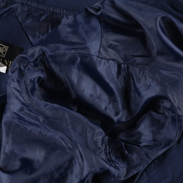 90s~00'S HABAND Derby Jacket Cup Shoulder Jacket Men's L size polyester Navy blue Vintage Second Hand