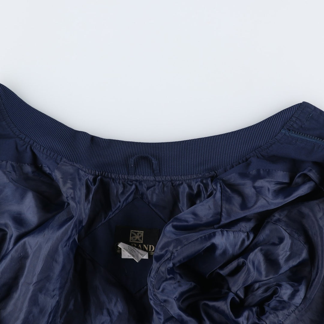 90s~00'S HABAND Derby Jacket Cup Shoulder Jacket Men's L size polyester Navy blue Vintage Second Hand