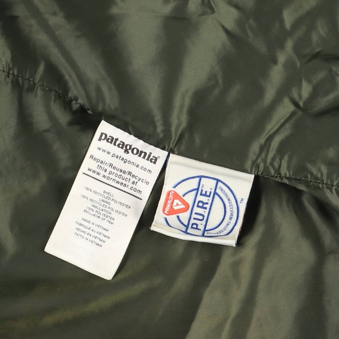 Patagonia Nano Puff Jacket 84212FA20, Men's Medium Size recycled polyester Khaki type Vintage Second Hand