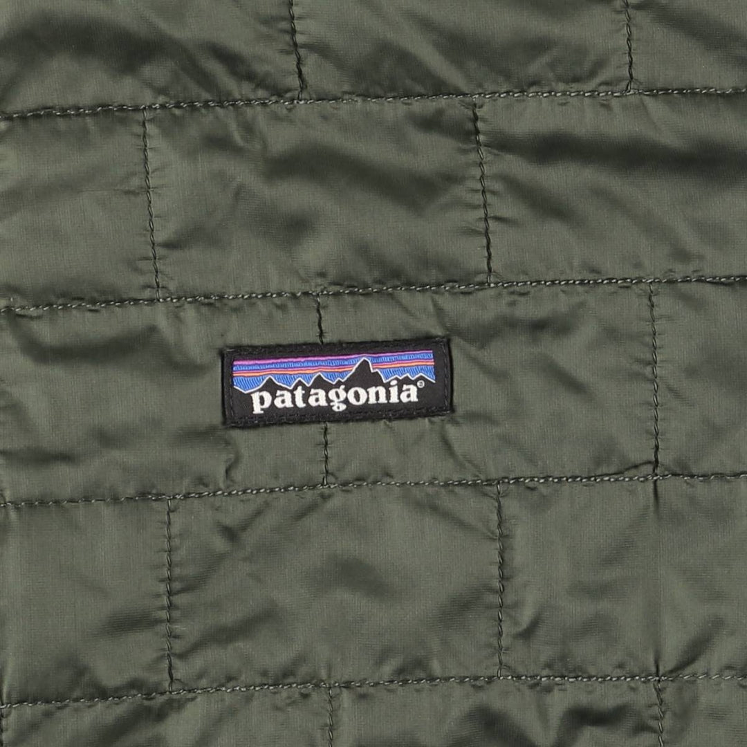 Patagonia Nano Puff Jacket 84212FA20, Men's Medium Size recycled polyester Khaki type Vintage Second Hand
