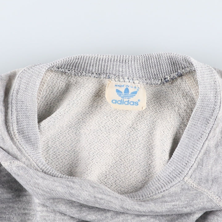 Vintage 1980'S Adidas logo sweatshirt, Made in USA, Men's Size Medium acrylic gray type Vintage Second Hand
