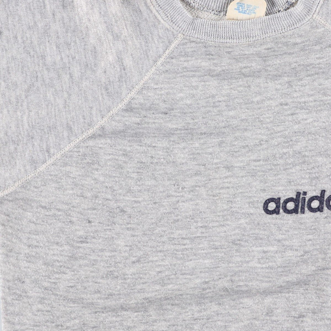 Vintage 1980'S Adidas logo sweatshirt, Made in USA, Men's Size Medium acrylic gray type Vintage Second Hand