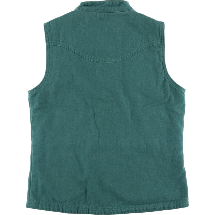 Cabelas Padded Duck Vest, Women's Size Medium cotton green type Vintage Second Hand