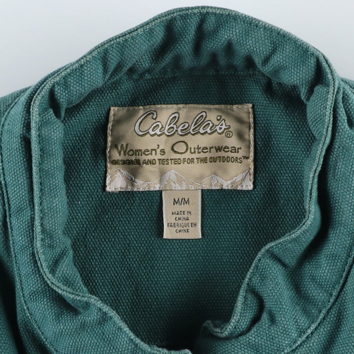 Cabelas Padded Duck Vest, Women's Size Medium cotton green type Vintage Second Hand