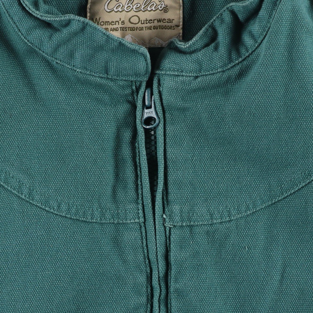 Cabelas Padded Duck Vest, Women's Size Medium cotton green type Vintage Second Hand