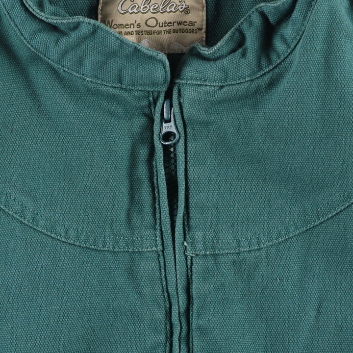 Cabelas Padded Duck Vest, Women's Size Medium cotton green type Vintage Second Hand