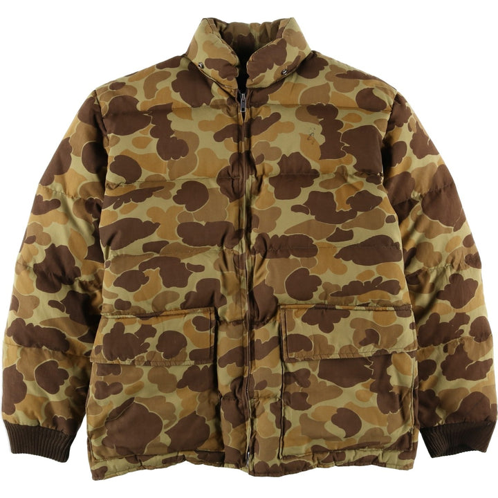 BROWNING Camouflage Pattern Down Jacket, Men's Size L unclear brown type Vintage Second Hand